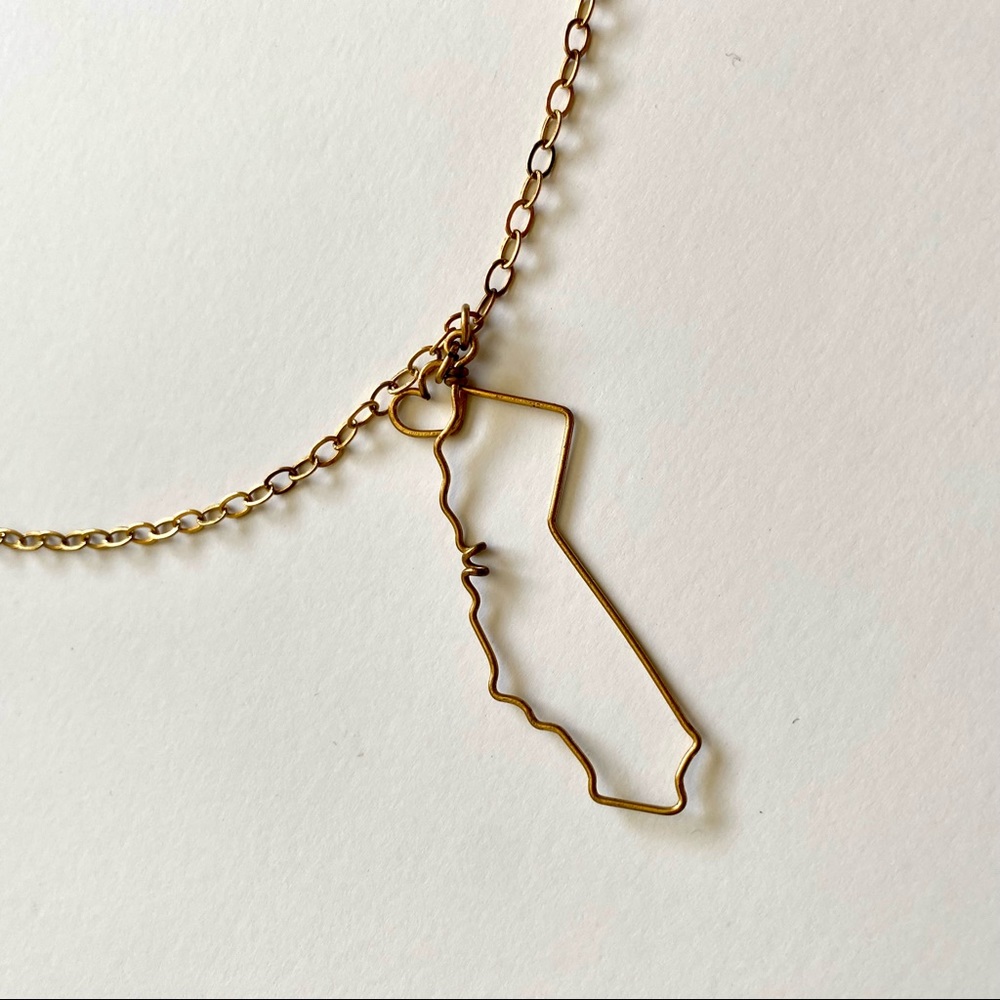 California Necklace - California State Necklace - CA State Jewelry